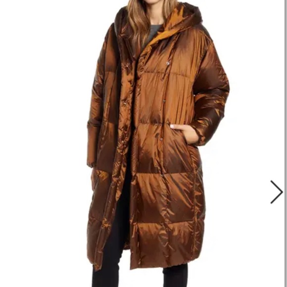 Sosken Studios Bronze Janis Down Puffer Coat - Picture 2 of 7